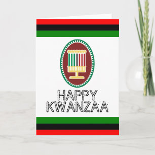 Tarjeta Festiva Kwanzaa feliz