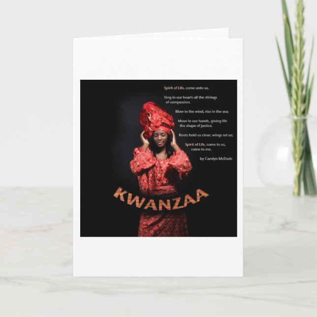 Tarjeta Festiva Kwanzaa feliz 321 (Anverso)