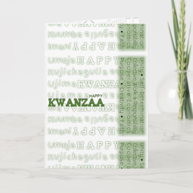 Tarjeta Festiva Kwanzaa feliz moderna (Anverso)