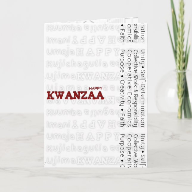 Tarjeta Festiva Kwanzaa feliz moderna (Anverso)