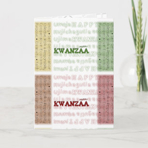 Tarjeta Festiva Kwanzaa feliz moderna