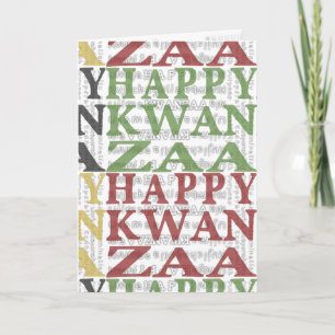 Tarjeta Festiva Kwanzaa feliz moderna