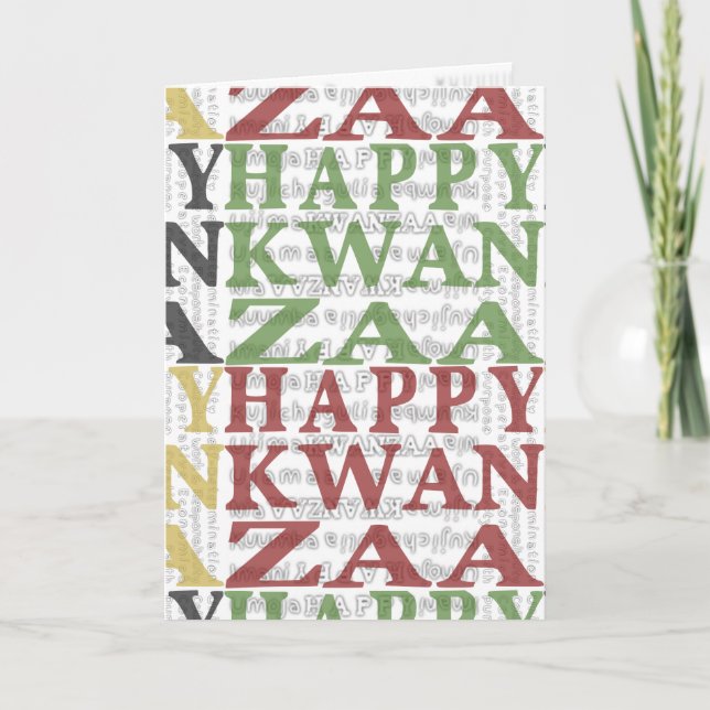 Tarjeta Festiva Kwanzaa feliz moderna (Anverso)