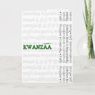 Tarjeta Festiva Kwanzaa feliz moderna