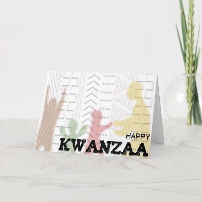 Tarjeta Festiva Kwanzaa feliz moderna (Anverso)