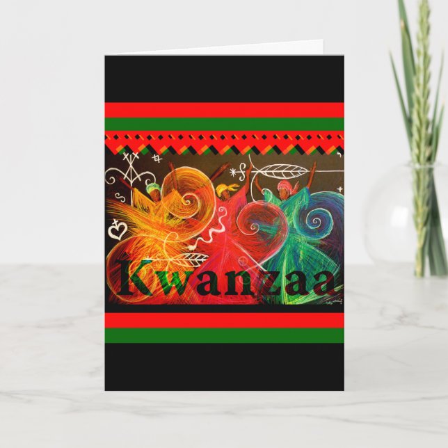 Tarjeta Festiva ¡Kwanzaa - Umoja! Saludos (Anverso)