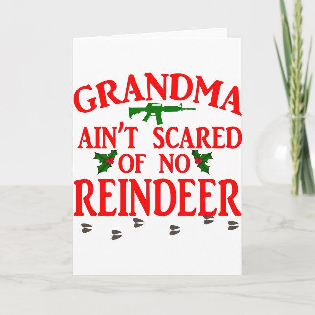 Tarjeta Festiva La abuela conseguida corrió encima (Anverso)