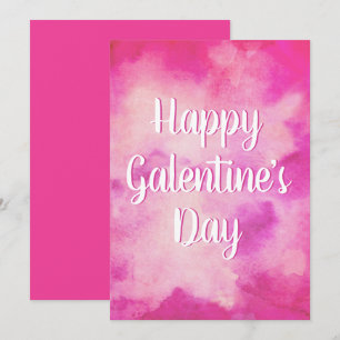Tarjeta Festiva La acuarela rosa del día de Galentine