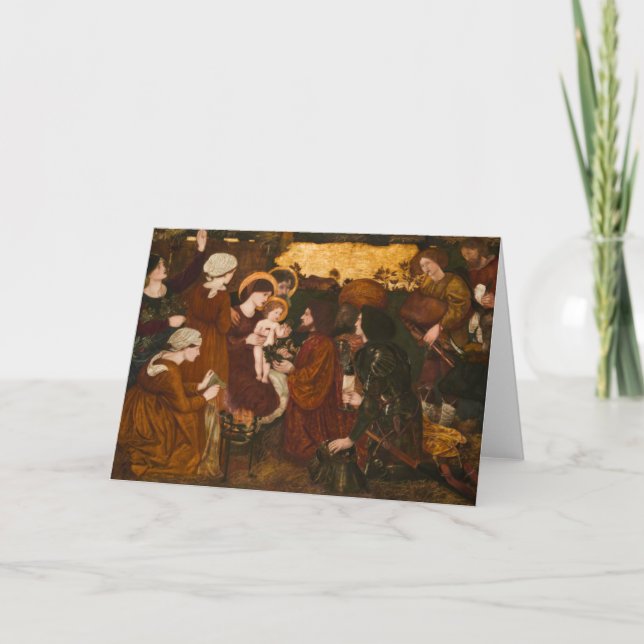 Tarjeta Festiva La adoración del Magi (Anverso)
