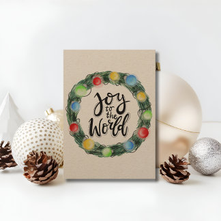 Tarjeta Festiva La alegría del papel Kraft para la guerra mundial