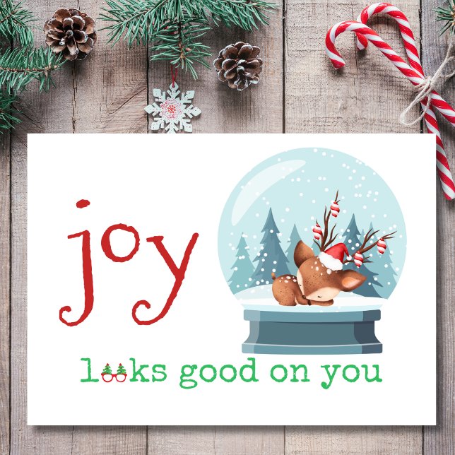 Tarjeta Festiva La alegría se ve bien con los Navidades de renos p (Subido por el creador)