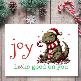 Tarjeta Festiva La alegría se ve bien en tus divertidos Navidades