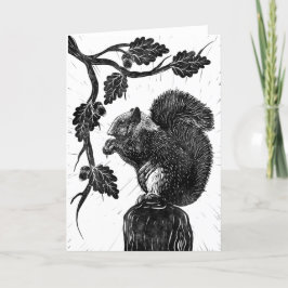 Tarjeta Festiva La ardilla y la bellota