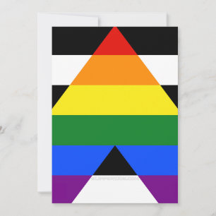 Tarjeta Festiva La bandera de aliado heterosexual de SlipperyJoe c