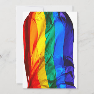 Tarjeta Festiva La bandera del orgullo gay de SlipperyJoe's ondean