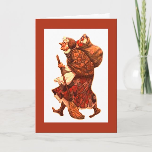Tarjeta Festiva La Befana - felices Navidad/epifanía (Anverso)