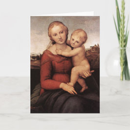 Tarjeta Festiva La bella Madonna de Raphael