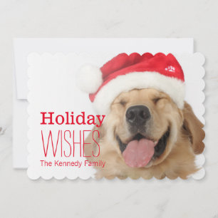 Tarjeta Festiva La cabeza y la sonrisa tonta de un perro feliz