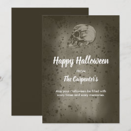 Tarjeta Festiva La Calavera de Halloween