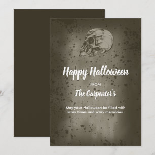 Tarjeta Festiva La Calavera de Halloween