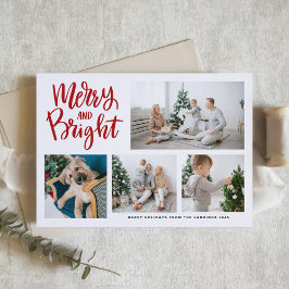 Tarjeta Festiva La caligrafía de moro y brillante Collage de fotos