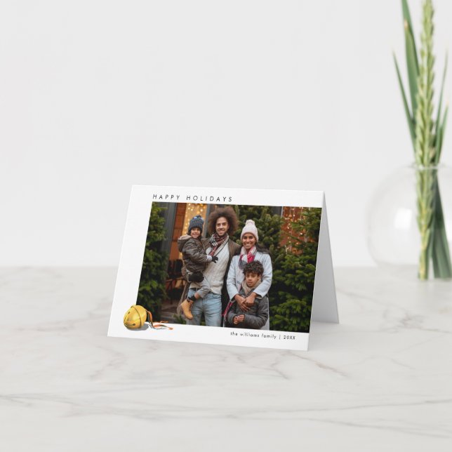 Tarjeta Festiva La campana de esquíes de The Polar Express | Foto (Anverso)