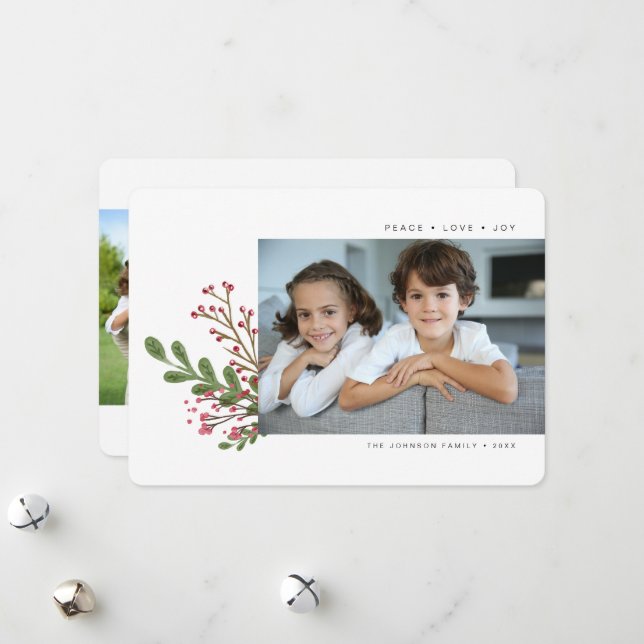 Tarjeta Festiva La caprichosa vegetación de invierno 2 Foto (Anverso/Reverso In Situ)