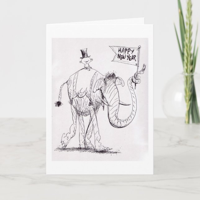 Tarjeta Festiva La carta de Año Nuevo (Anverso)