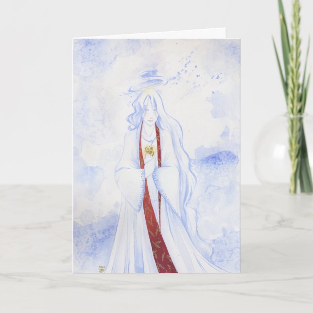 Tarjeta Festiva La carta de la luz dentro de los Navidades (Anverso)