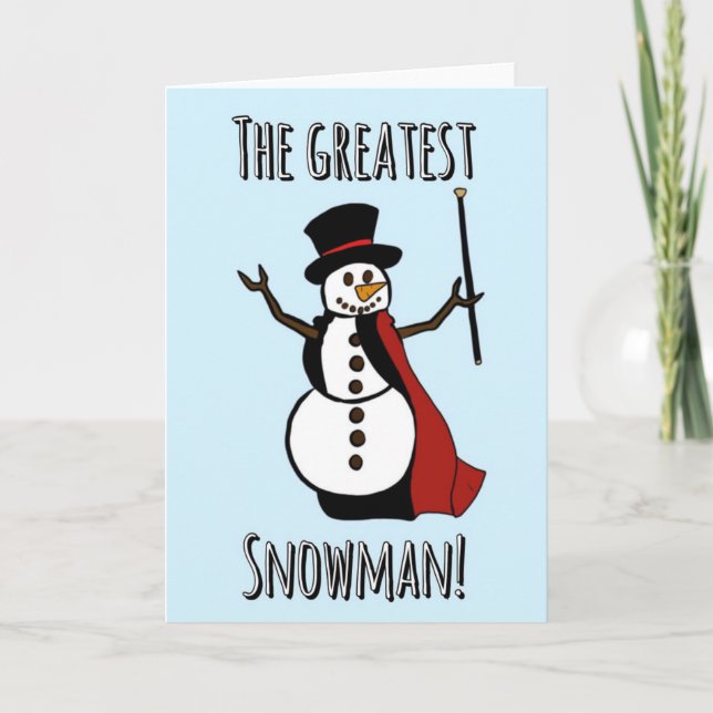Tarjeta Festiva La carta de los mejores Navidades de nieve (Anverso)