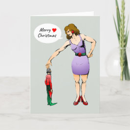 Tarjeta Festiva La carta de los pequeños Navidades elfos