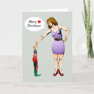 Tarjeta Festiva La carta de los pequeños Navidades elfos