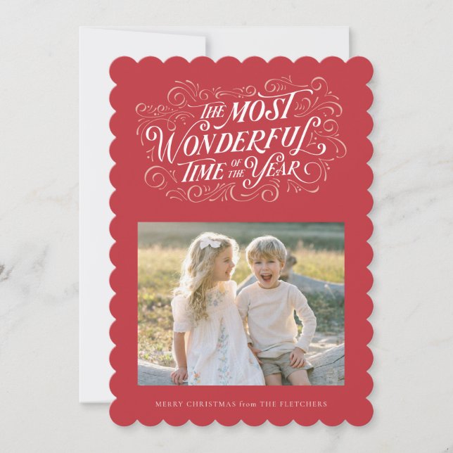 Tarjeta Festiva La carta de Navidades más maravillosa (Anverso)