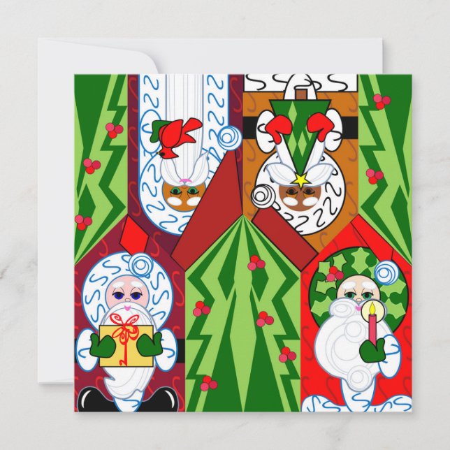 Tarjeta Festiva La carta de saludo de los Navidades más felices (Anverso)