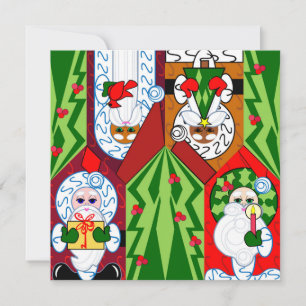 Tarjeta Festiva La carta de saludo de los Navidades más felices