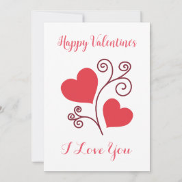 Tarjeta Festiva La carta de San Valentín personalizado Minimalista