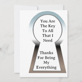 Tarjeta Festiva La carta del aniversario clave