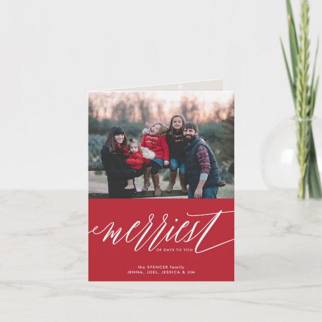 Tarjeta Festiva La carta plegada de vacaciones de los Navidades má (Anverso)