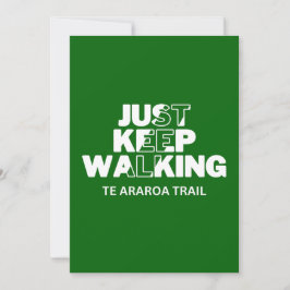 Tarjeta Festiva La carta verde "Just Keep Walking" del sendero Ara