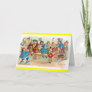 Tarjeta Festiva La cena de los Navidades Brownie
