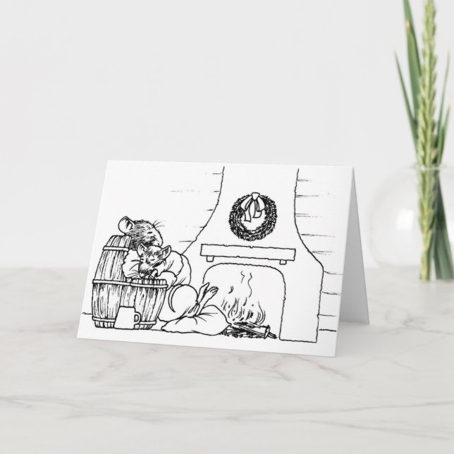 Tarjeta Festiva La chimenea (Anverso)