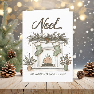 Tarjeta Festiva La chimenea Boho calza los tonos rusos de la tierr