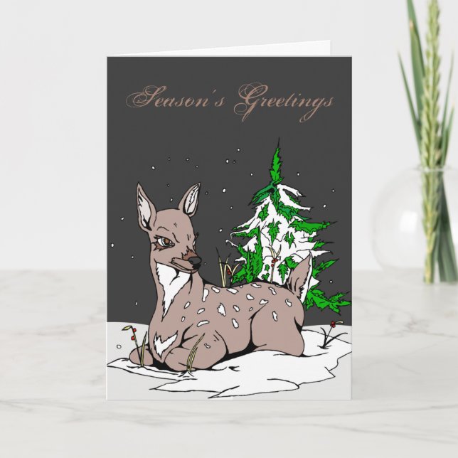 Tarjeta Festiva La cierva - (Anverso)