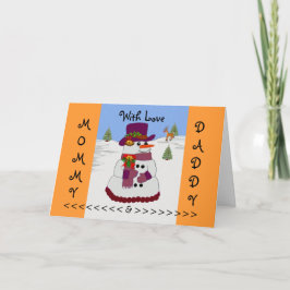 Tarjeta Festiva La colección de Navidades Snowman