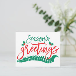 Tarjeta Festiva La columna vertebral de saludos de temporada y la 