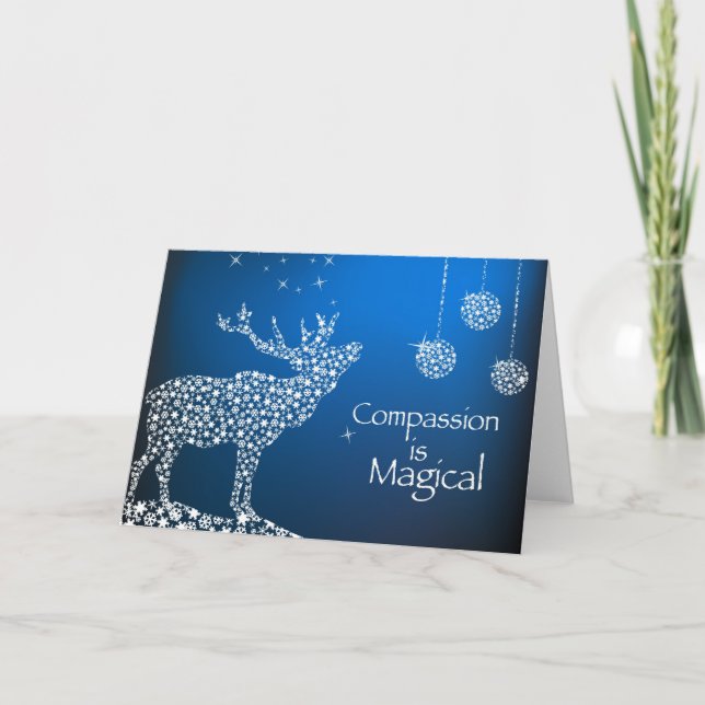 Tarjeta Festiva La compasión del día de fiesta es mágica (Anverso)