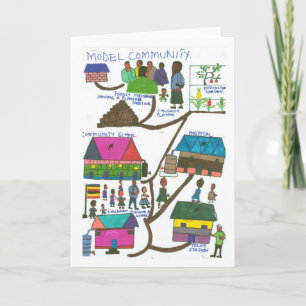 Tarjeta Festiva La comunidad modelo de Noeline