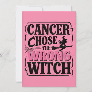 Tarjeta Festiva La conciencia del cáncer de mama elige a la bruja