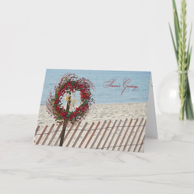 Tarjeta Festiva La corona de la playa de Greetings de Season (Anverso)