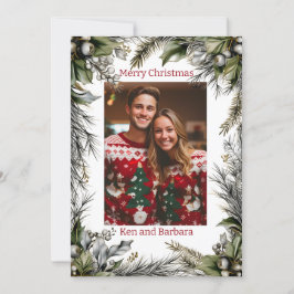 Tarjeta Festiva La corona de Navidades elegantes y personalizados